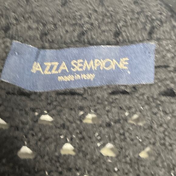 Piazza Sempione Black Knit Short Sleeve Sweater Size IT40/SM - Picture 4 of 11